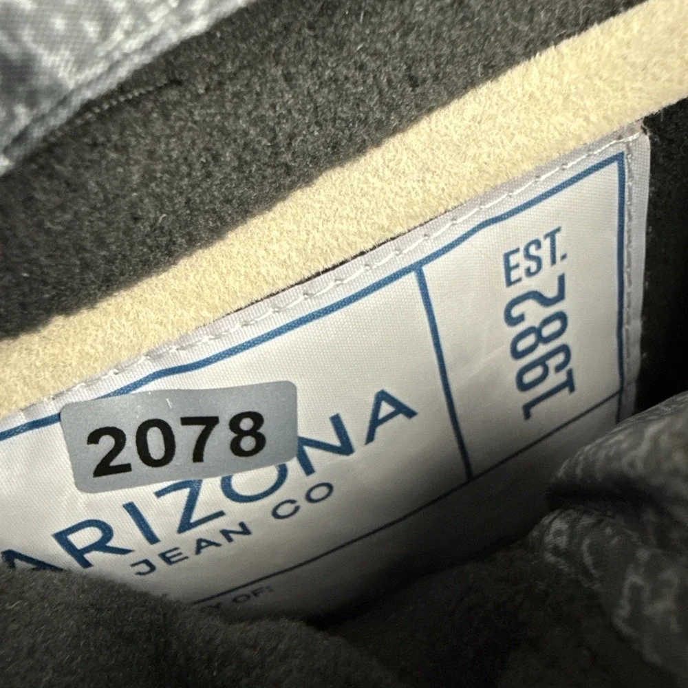 Arizona Puffer‎ Jacket Kids M 10/12 Gray Fleece Lined Hooded Heavyweight Winter